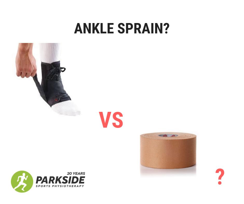 Tape versus brace for Ankle sprain